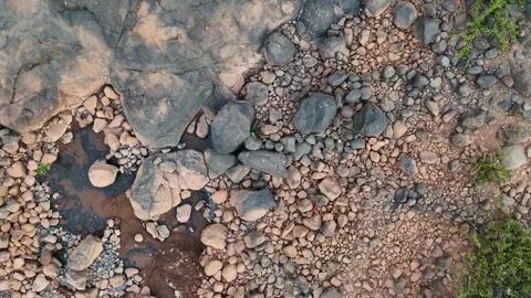 Top angle shot of river rock. Stock Footage 254272818