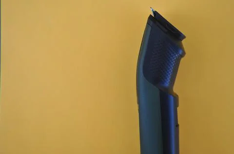 Top angle shot of side view of beard trimmer without attached comb Stock Photos