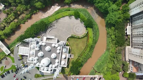 The top angle At Thohir Mosque Stock Footage 286093560