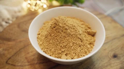 Top Angle View of Homemade Podi Masala, South Indian Gun Powder in a bowl. Stock Footage 282766437