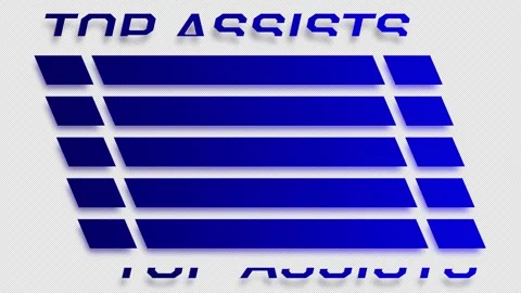 Top Assists Table Animation with Blank Placeholders Video stock 336220431
