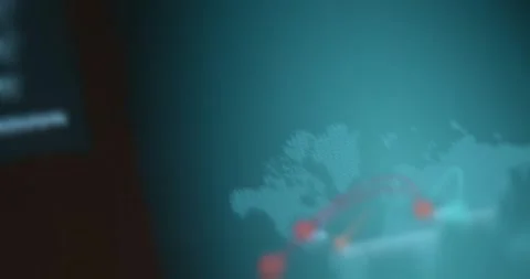 Top attacking countries and world map of cyber attacks Stock-Footage 322618767