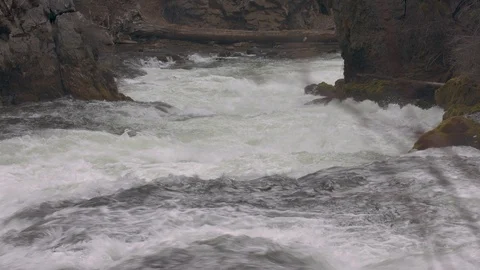 Top of Benham Falls Stock Footage 88851153