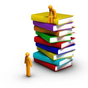 Top of the books Illustrazione stock