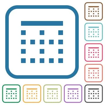 Top border simple icons Stock Illustration