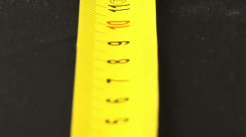 Top to botom view on measuring tape Stock Footage 47859545