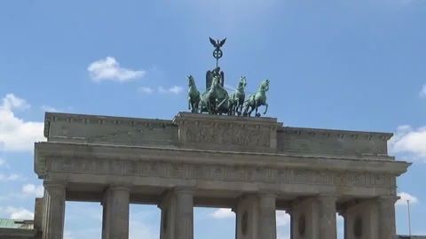 Top of the Brandenburg gate Stock Footage 92376659
