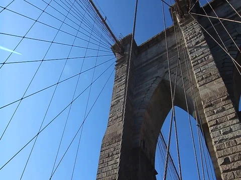 Top Of The Brooklyn Bridge 스톡 동영상 73490214