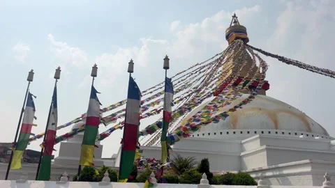Top of a Buddhist temple Stock Footage 294587686
