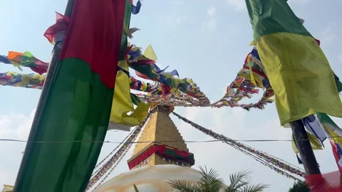 Top of a Buddhist temple Stock Footage 294587713