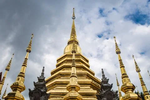 Top of the Buddhist Temple Stock Photos