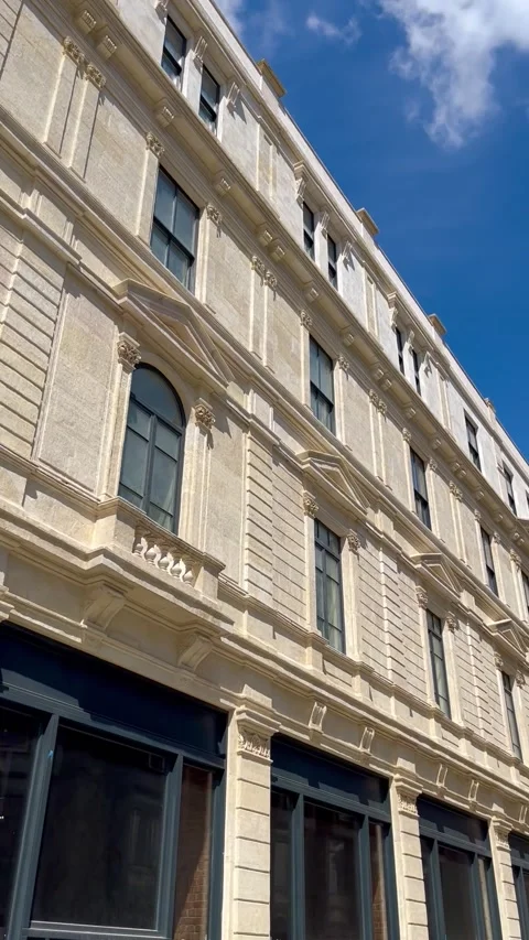 Top of building and sky -  vertical stock video Stock Footage 239639952