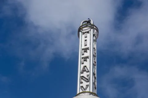 Top of Building in the Clouds Stock Photos