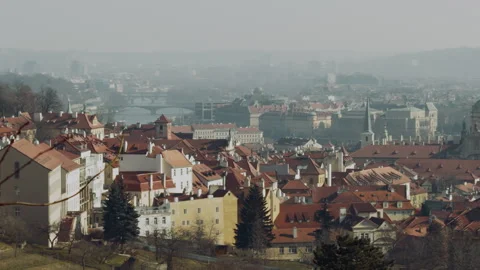 Top Of The Buliding In Czech Republic Stock Footage 308654181