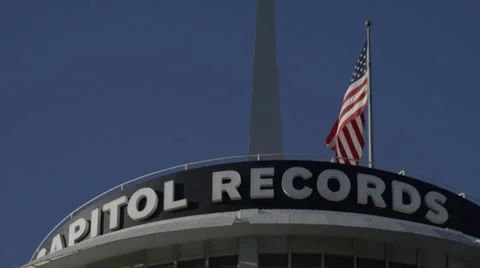 Top of the capitol records building Stock Footage 63632150