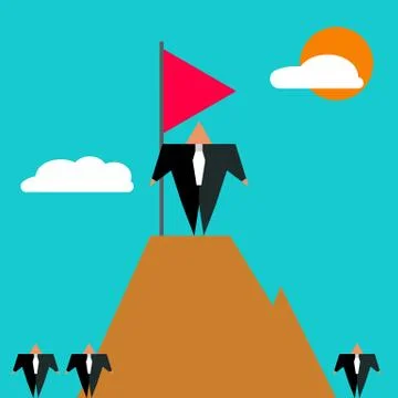 Top in career Stock Illustration