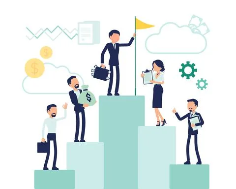 Top of career Stock Illustration