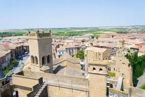 Top of the Castle of Olite Stock Photos