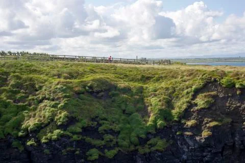 Top of the cliffs walking Stock Photos