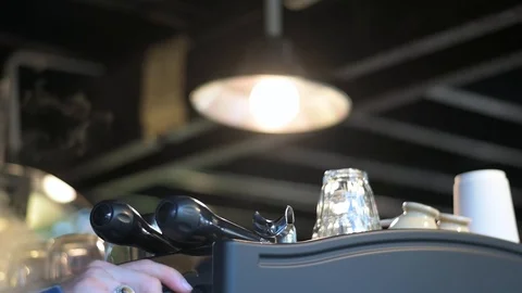 Top of coffee blending machine Stock Footage 121133018