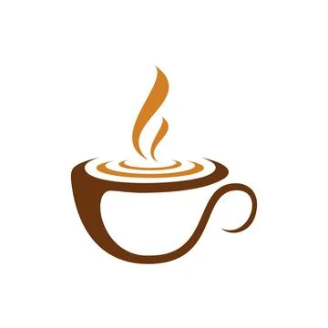 Top Coffee Logo Vector Design Template Stock Illustration