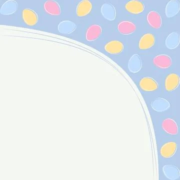 Top Corner L shape frame border of multicolor Easter eggs Minimalist Flat design Illustrazione stock