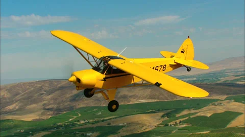 Top Cub Air-To-Air Stock Footage