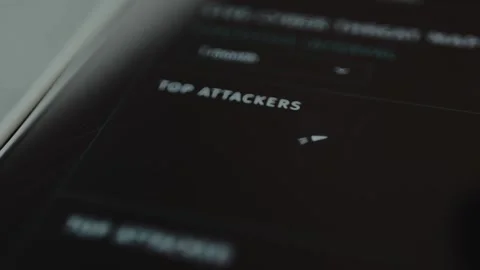 Top Cyber Attackers countries for a one month period Stock Footage 328355143