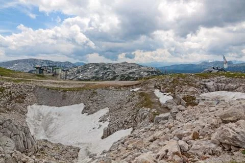 On Top of Dachstein Foto stock