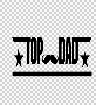 Top Dad Label With Text And Mustache Stock-Illustration