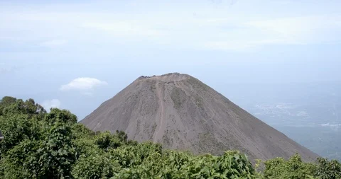 Top of dead volcano Stock Footage 94386154