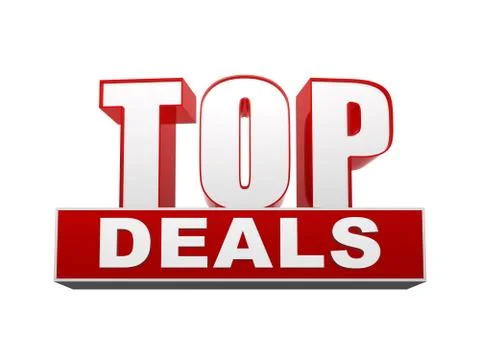 Top deals in 3d letters and block Stock Illustration