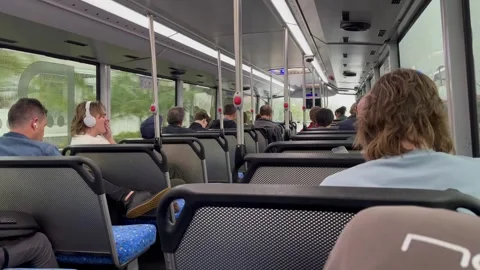 Top deck of B1 Northern Beaches bus Video stock 285710948