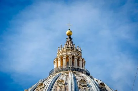 Top of the dome of de St Peter Church Stock Photos