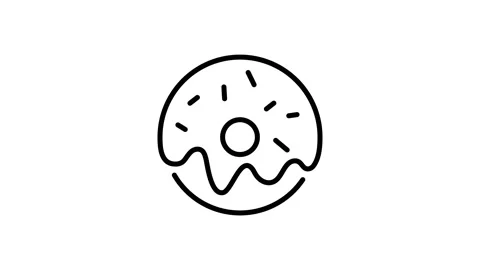 Top Donut animation icon Stop motion video Stock Footage 134969092