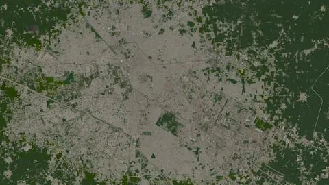 Top-down aerial 3D illustration of Ludhiana, India Stock Illustration