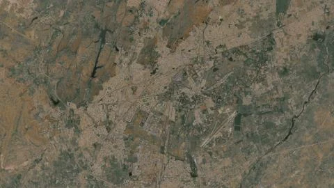 Top-down aerial 3D illustration of Jodhpur, India Stock Illustration