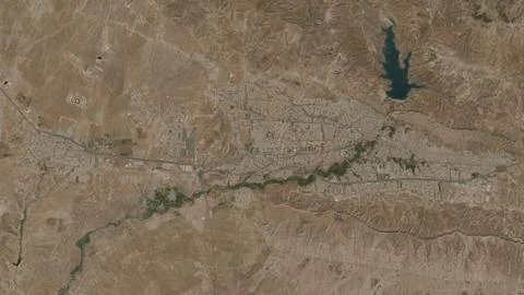Top-down aerial 3D illustration of Duhok, Iraq Stock Illustration
