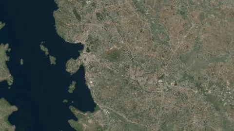 Top-down aerial 3D illustration of Mwanza, Tanzania Stock Illustration