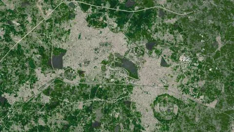 Top-down aerial 3D illustration of Warangal, India Stock Illustration