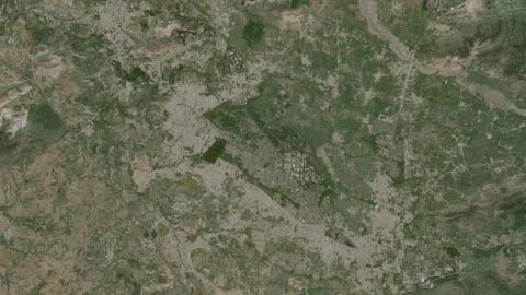 Top-down aerial 3D illustration of Taxila, Pakistan Stock Illustration