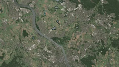 Top-down aerial 3D illustration of Bonn, Germany Stock Illustration
