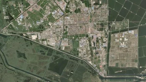 Top-down aerial 3D illustration of Gulin, China Stock Illustration