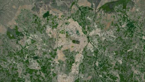 Top-down aerial 3D illustration of Jamnagar, India Stock Illustration
