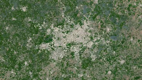 Top-down aerial 3D illustration of Anand, India Stock Illustration