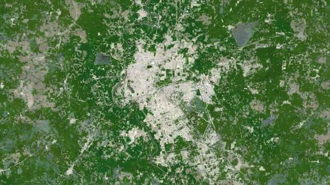 Top-down aerial 3D illustration of Ujjain, India Stock Illustration