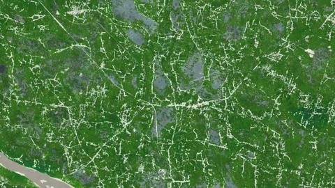 Top-down aerial 3D illustration of Kalyanpur, India Stock Illustration