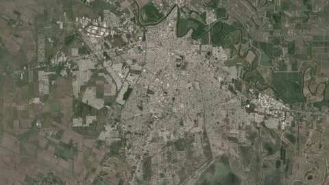 Top-down aerial 3D illustration of Matamoros, Mexico Ilustración de archivo