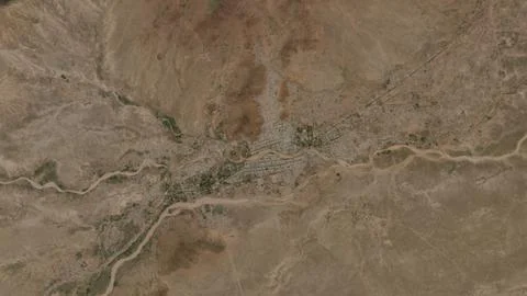Top-down aerial 3D illustration of Maroua, Cameroon Stock Illustration