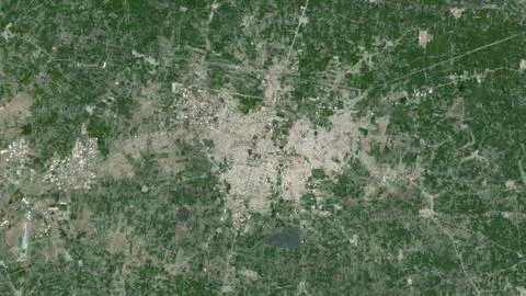 Top-down aerial 3D illustration of Latur, India Stock Illustration